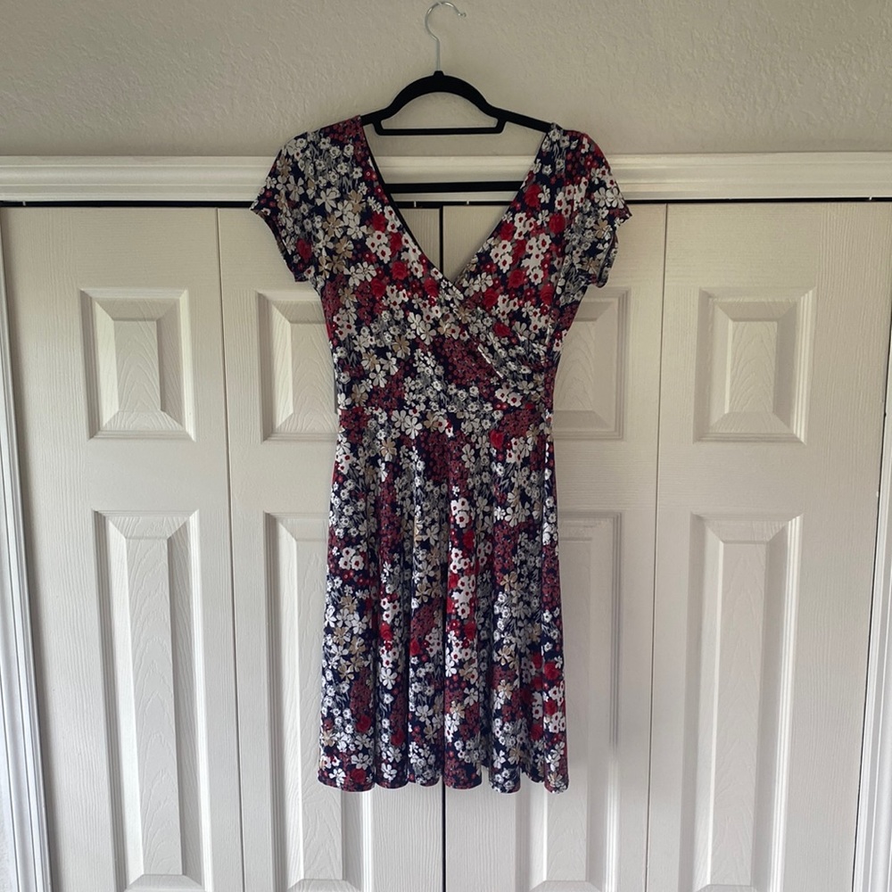 Floral mini dress.